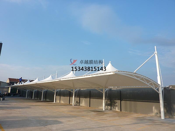 沅江膜結(jié)構(gòu)停車棚【充電站雨棚】設計安裝