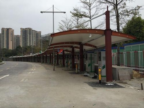 屏山膜結(jié)構(gòu)【充電站防雨篷】停車棚設計安裝